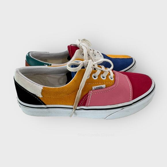 Vans Era Colorblock Skate Sneakers 5 Patchwork Low Top Lace Up Casual Street - Picture 3 of 8